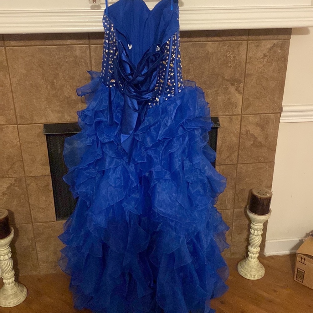 Royal blue prom dress( worn once )